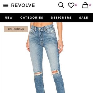 Grlfrnd high rise karolina jeans